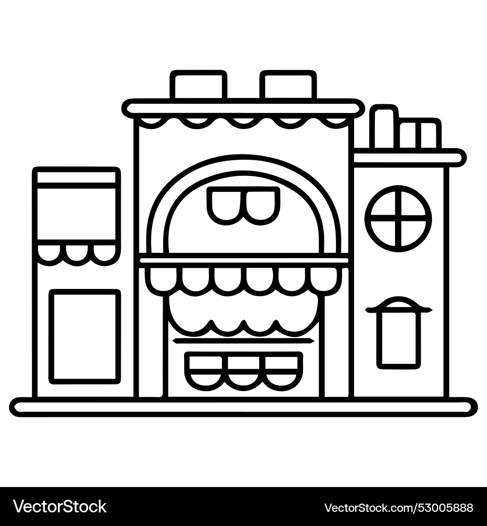 Building icon outline Vector Image