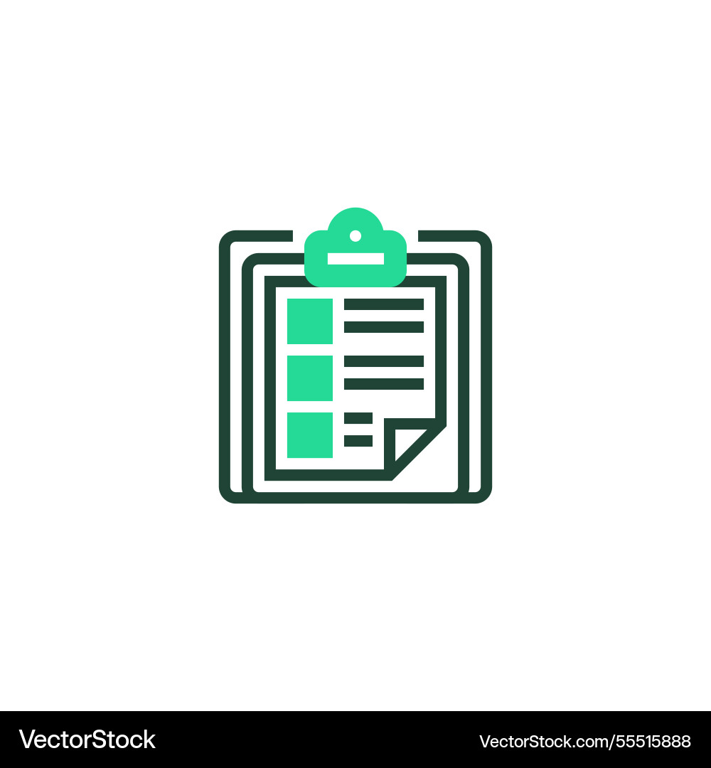 Clipboard with document icon linear style sign Clipboard with document icon linear style sign vector image