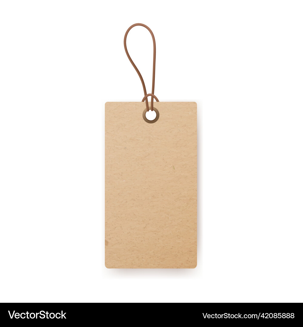 Kraftpapier Etikett mit String Loop vektorbild