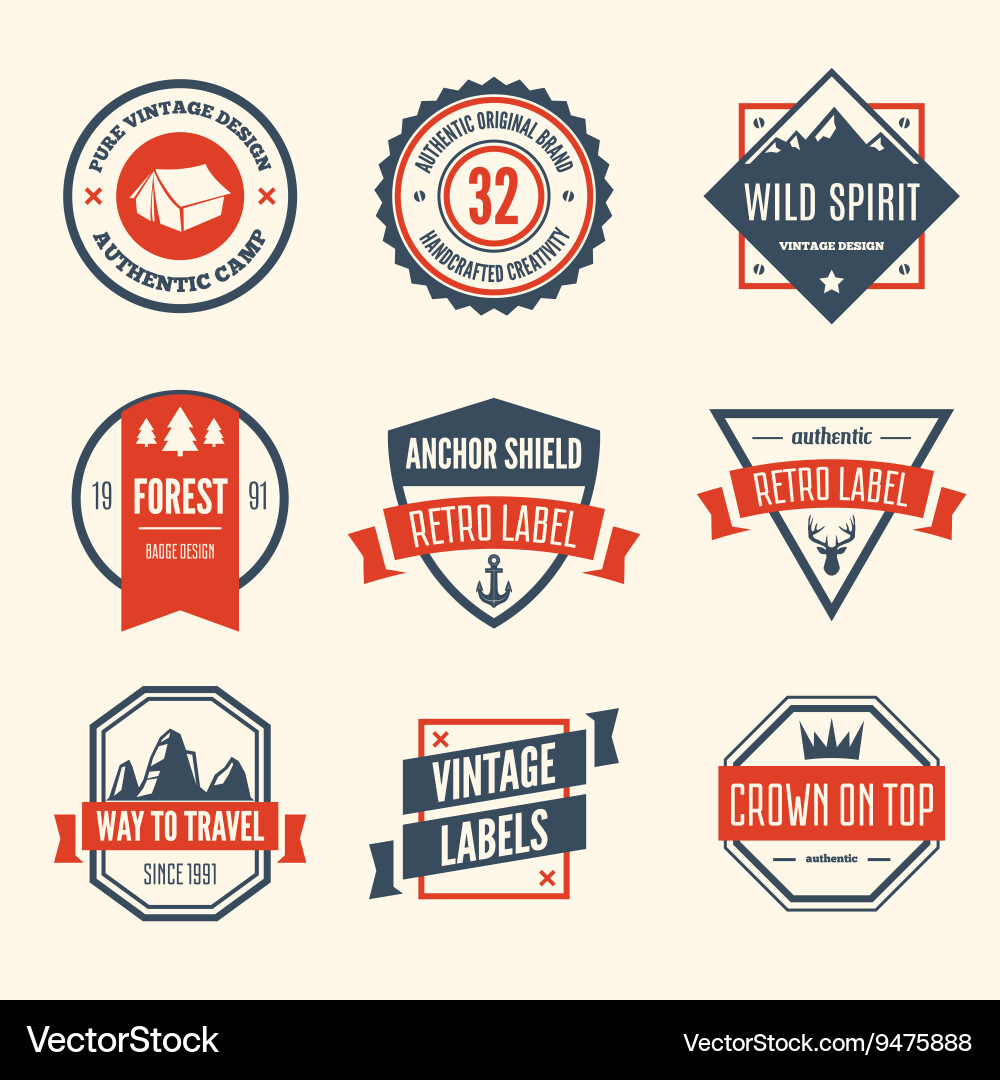 Set of logotypes elements labels badges Vector Image