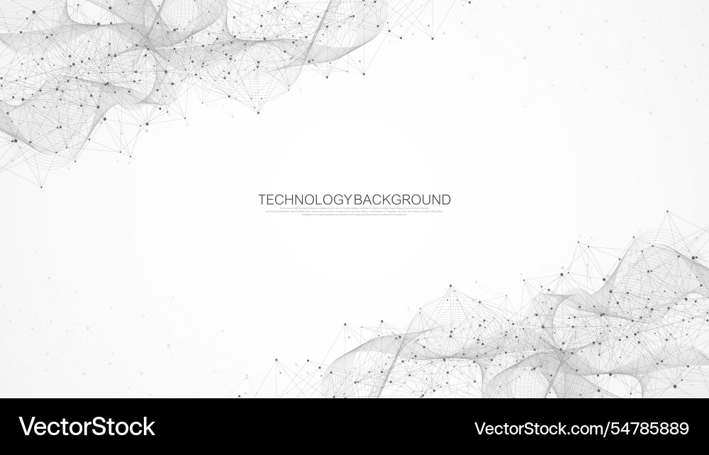 Abstract big data visualization digital network Vector Image