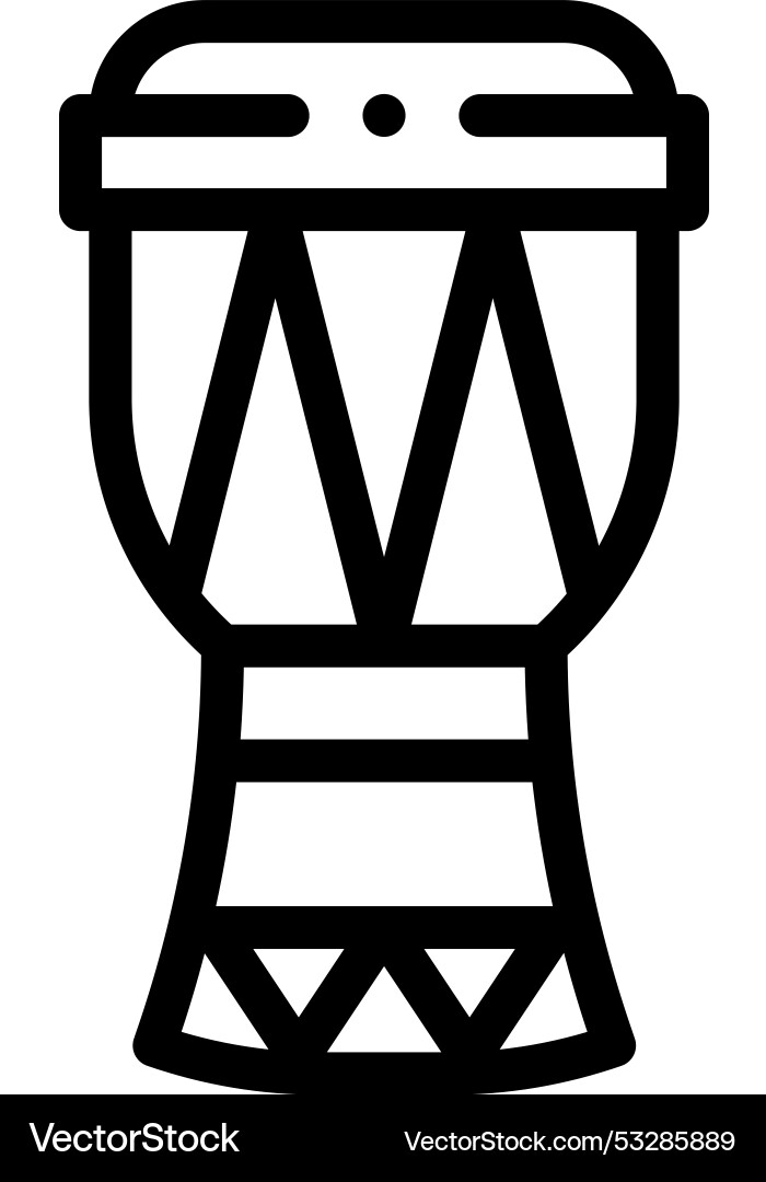 Drum icon thin linear style design isolated Vector Image