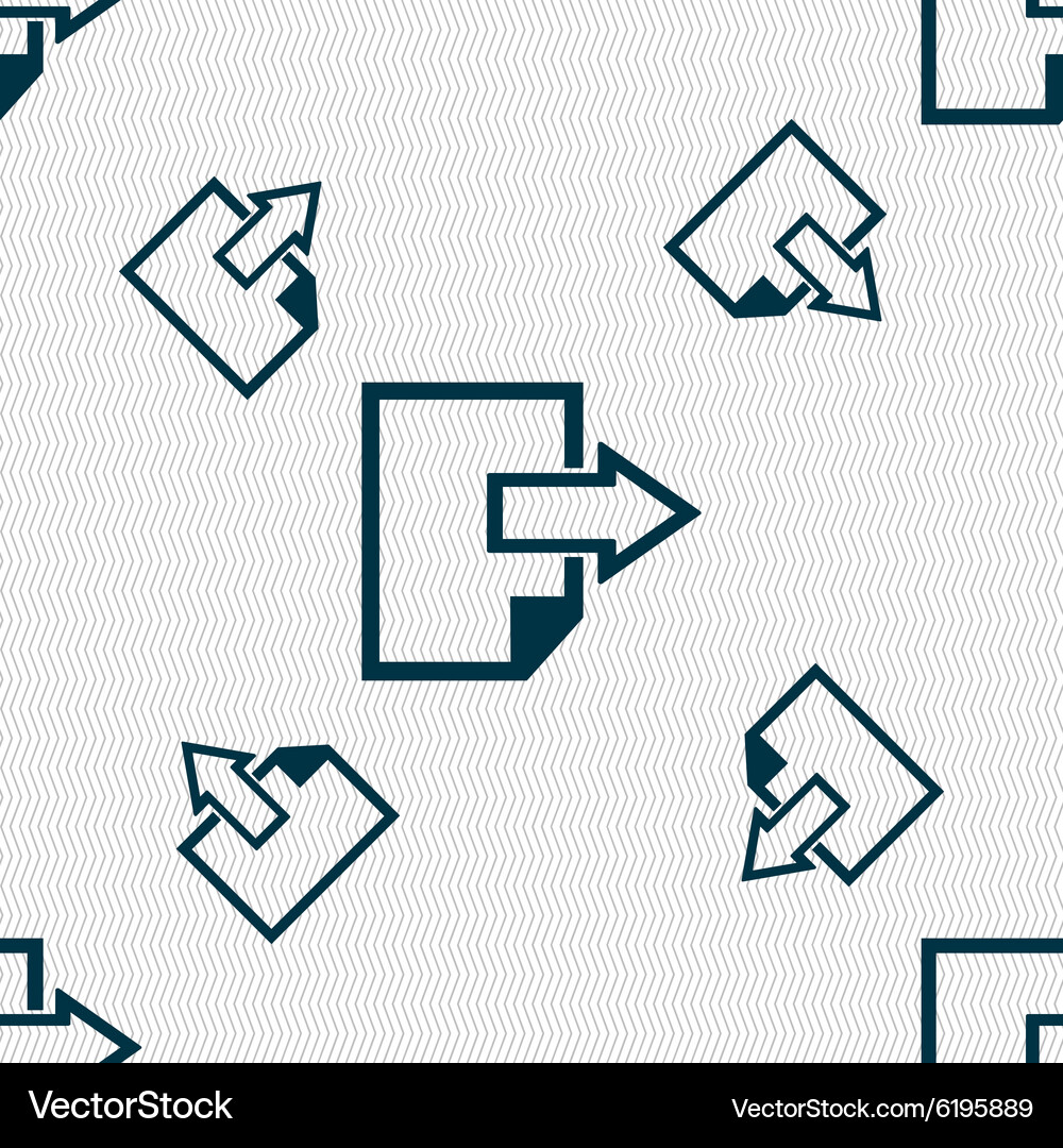 Export file icon document symbol seamless Vector Image
