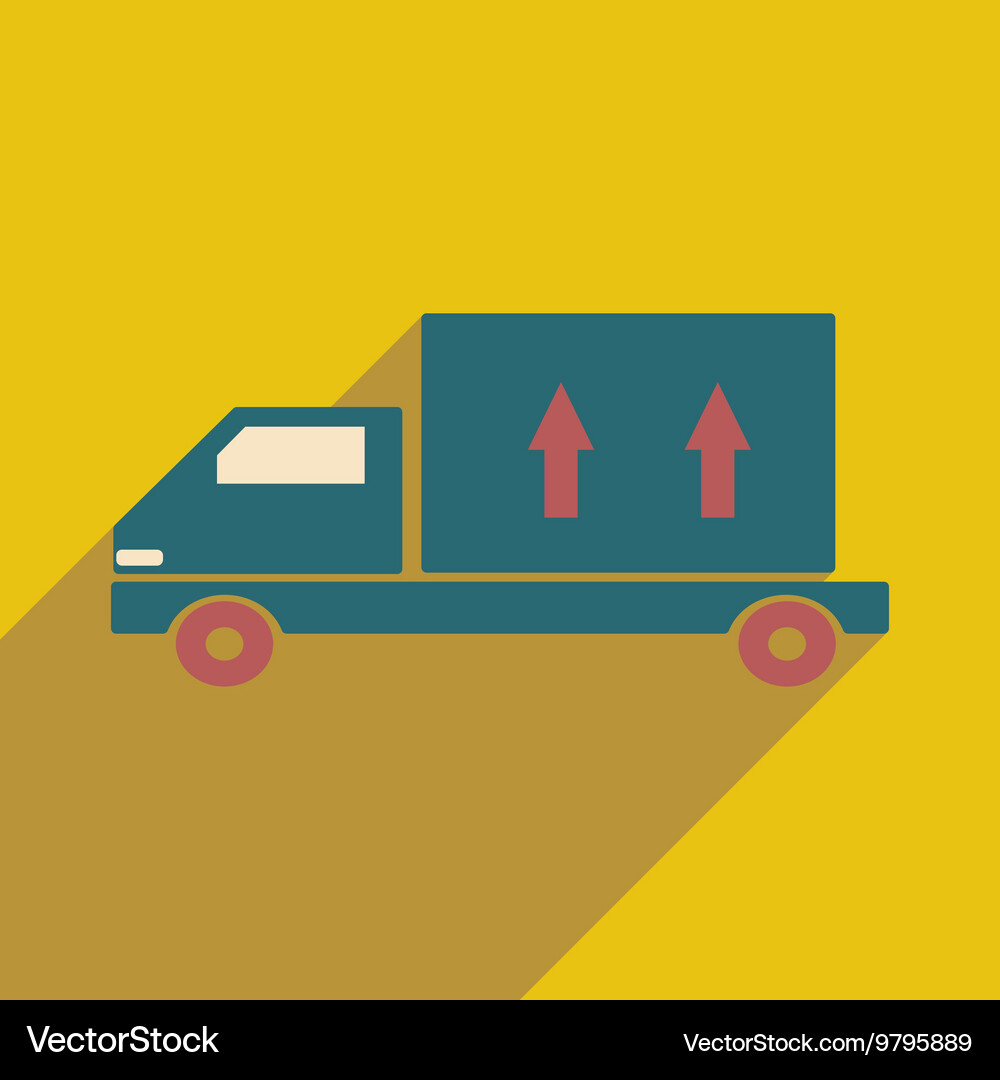 Flat with shadow icon and mobile application Vector Image