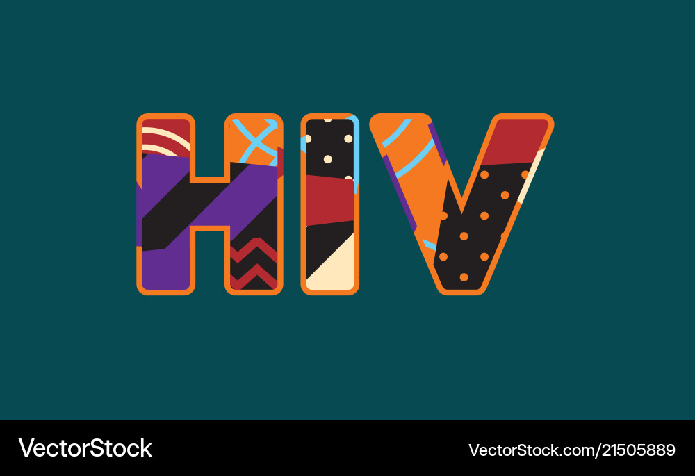 Hiv concept word art Royalty Free Vector Image
