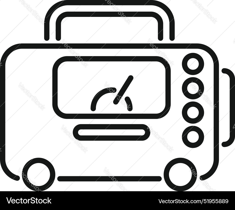 Portable x ray machine showing screen and buttons Portable x ray machine showing screen and buttons vector image