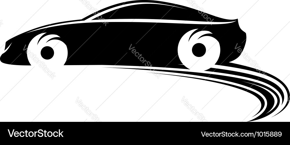 Rally Car Speed Silhouette Royalty Free Vector Image