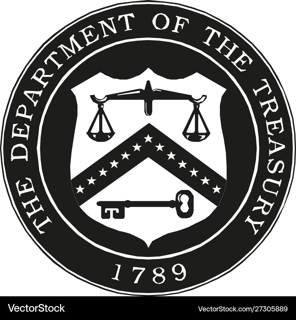 USA Treasury Department Badge vector image