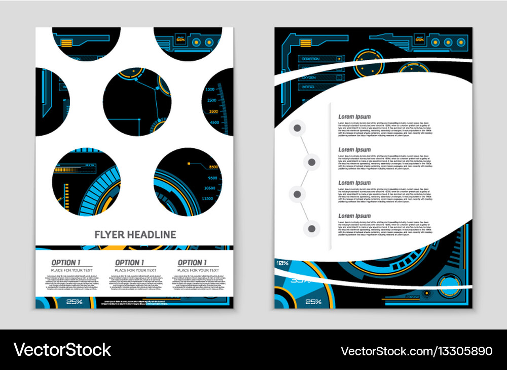 Abstract layout background set for art Vector Image