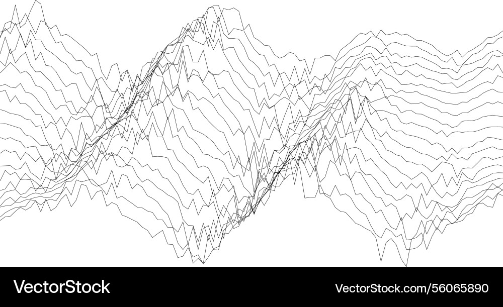 Abstract line art featuring wave patterns Vector Image