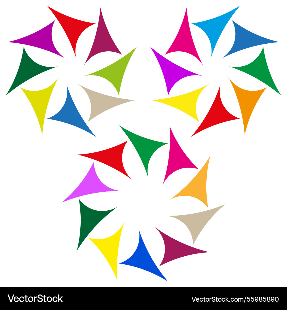 Abstract triangle pattern colorful geometric vector image
