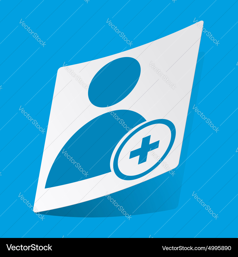 Add user sticker vector image