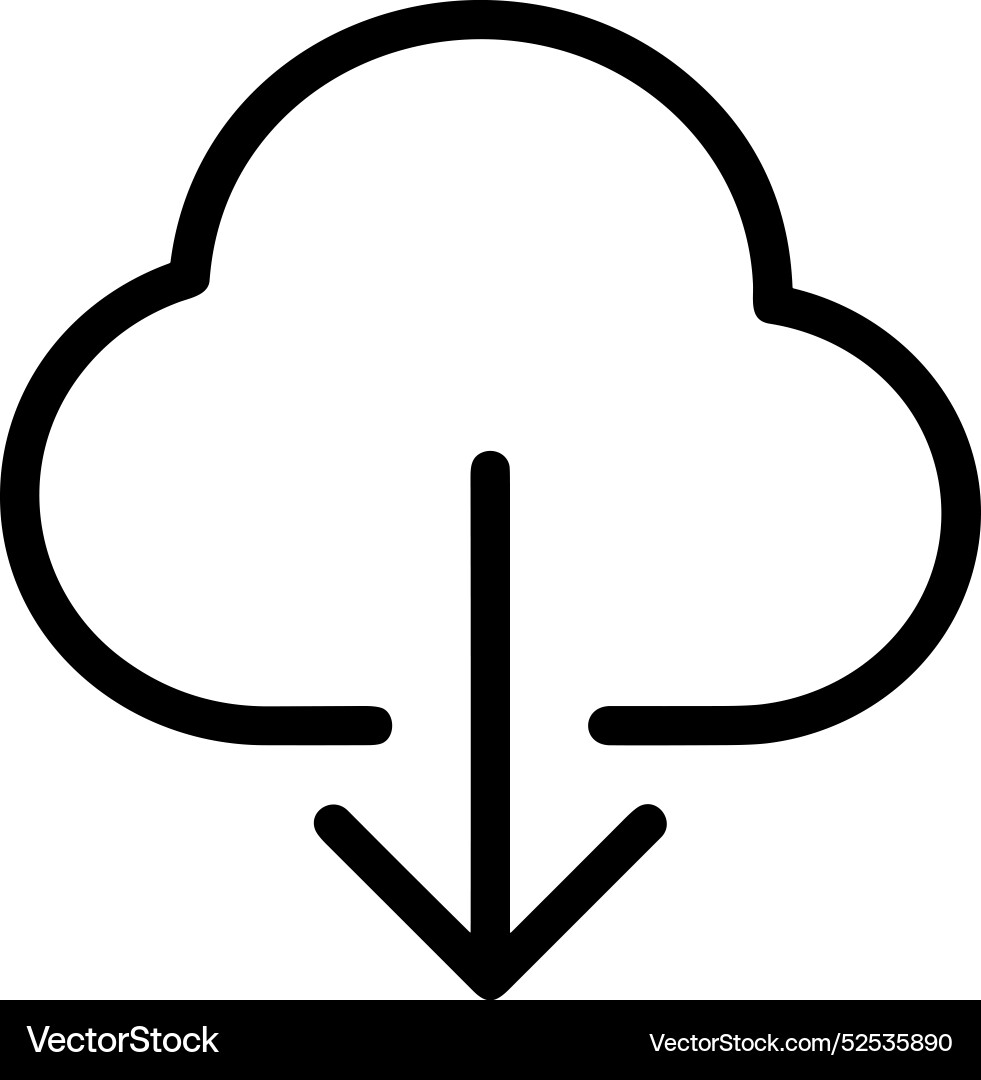 Cloud storage icon symbol image of the hosting Vector Image