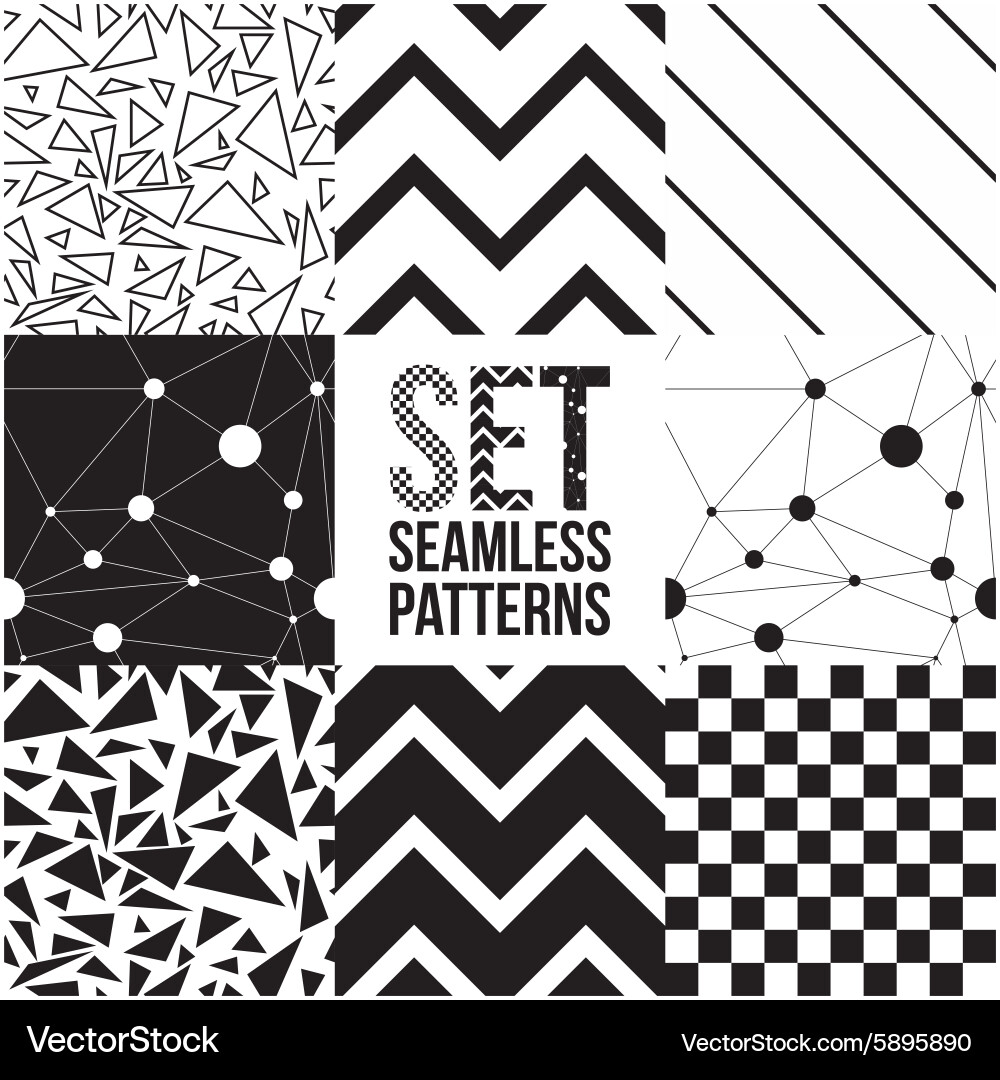 Geometric Monochrome Pattern vector image