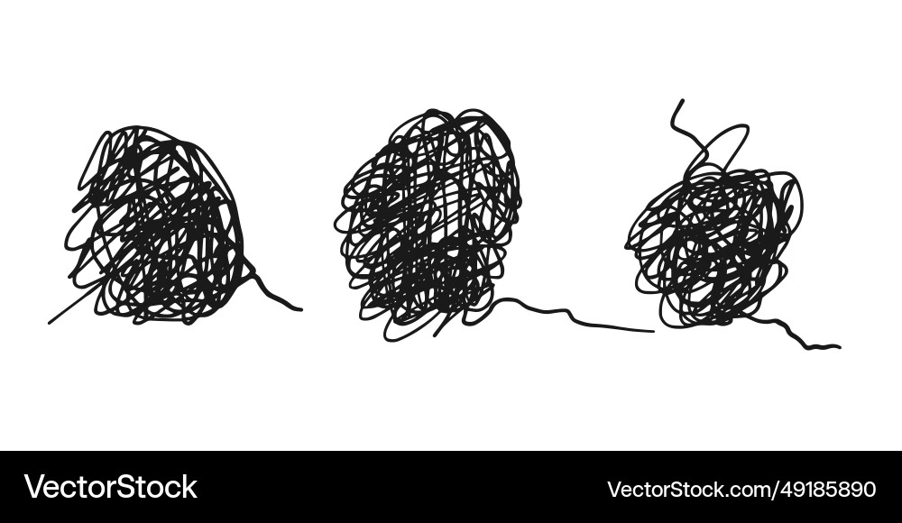 Hand drawn scribble sketch circle object tangled Hand drawn scribble sketch circle object tangled vector image