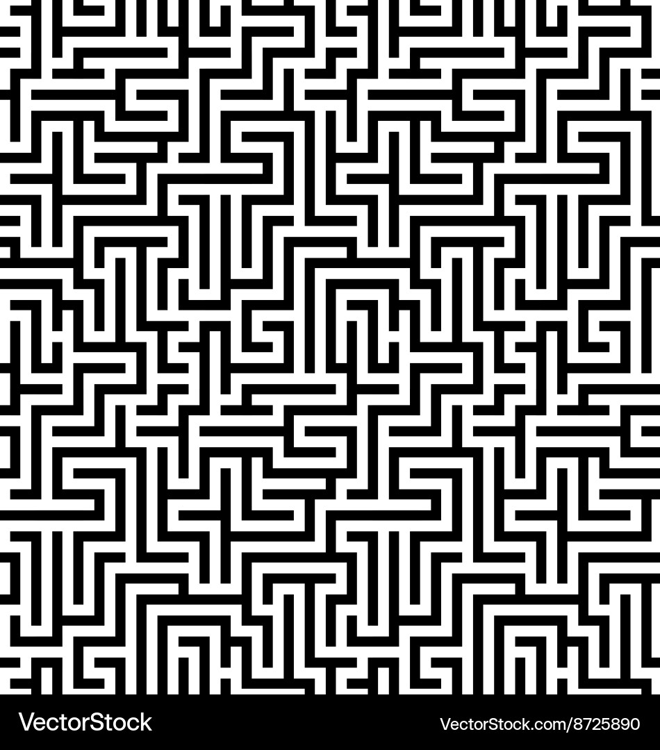 Intricate Maze Pattern vector image