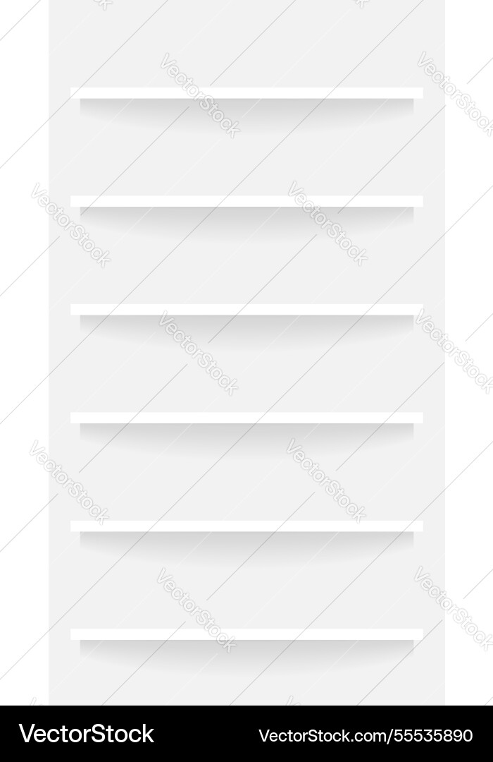 Plank shelf for planogram product mock-up display Vector Image