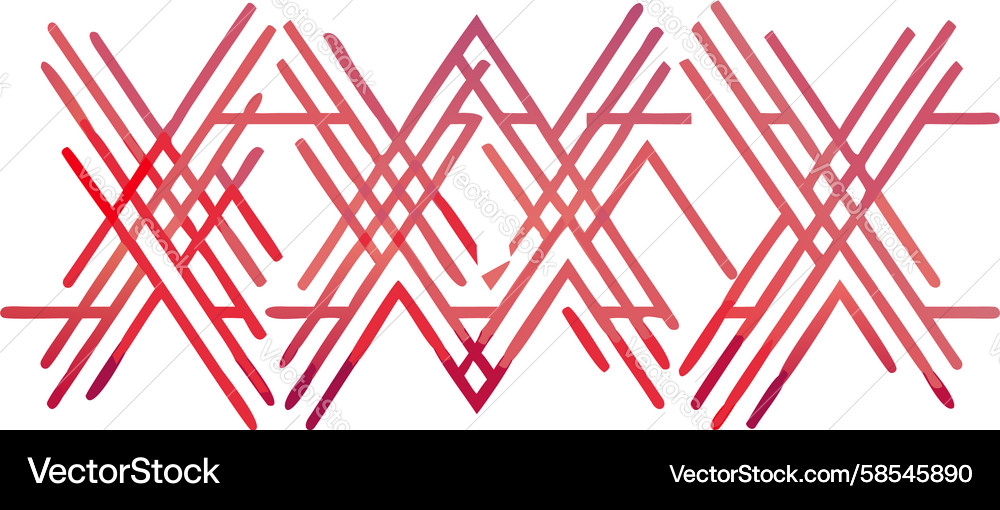 Red Intersecting Dotted Lines - Tech Abstract Vector Image