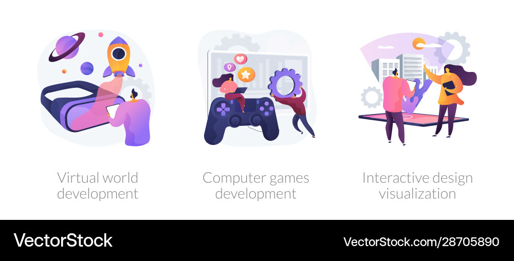 Virtual environment architecture concept Virtual environment architecture concept vector image