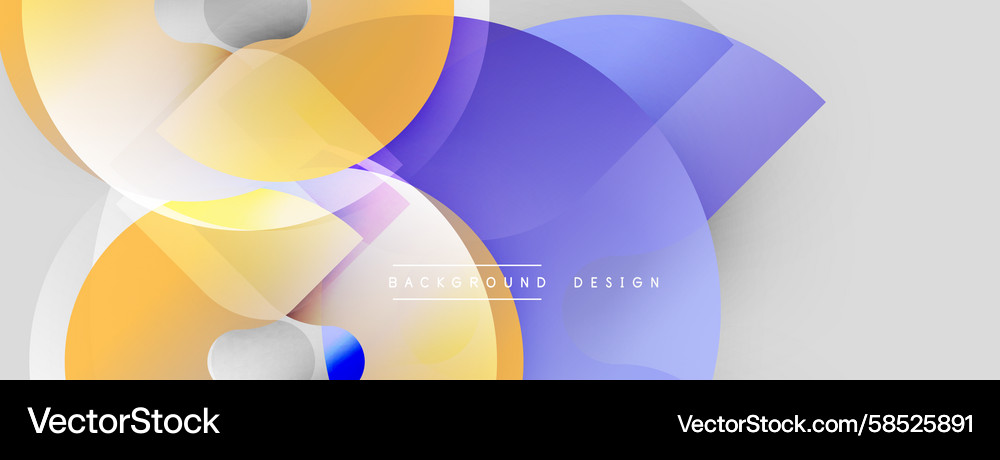 Abstract shapes overlap creating vibrant Vector Image