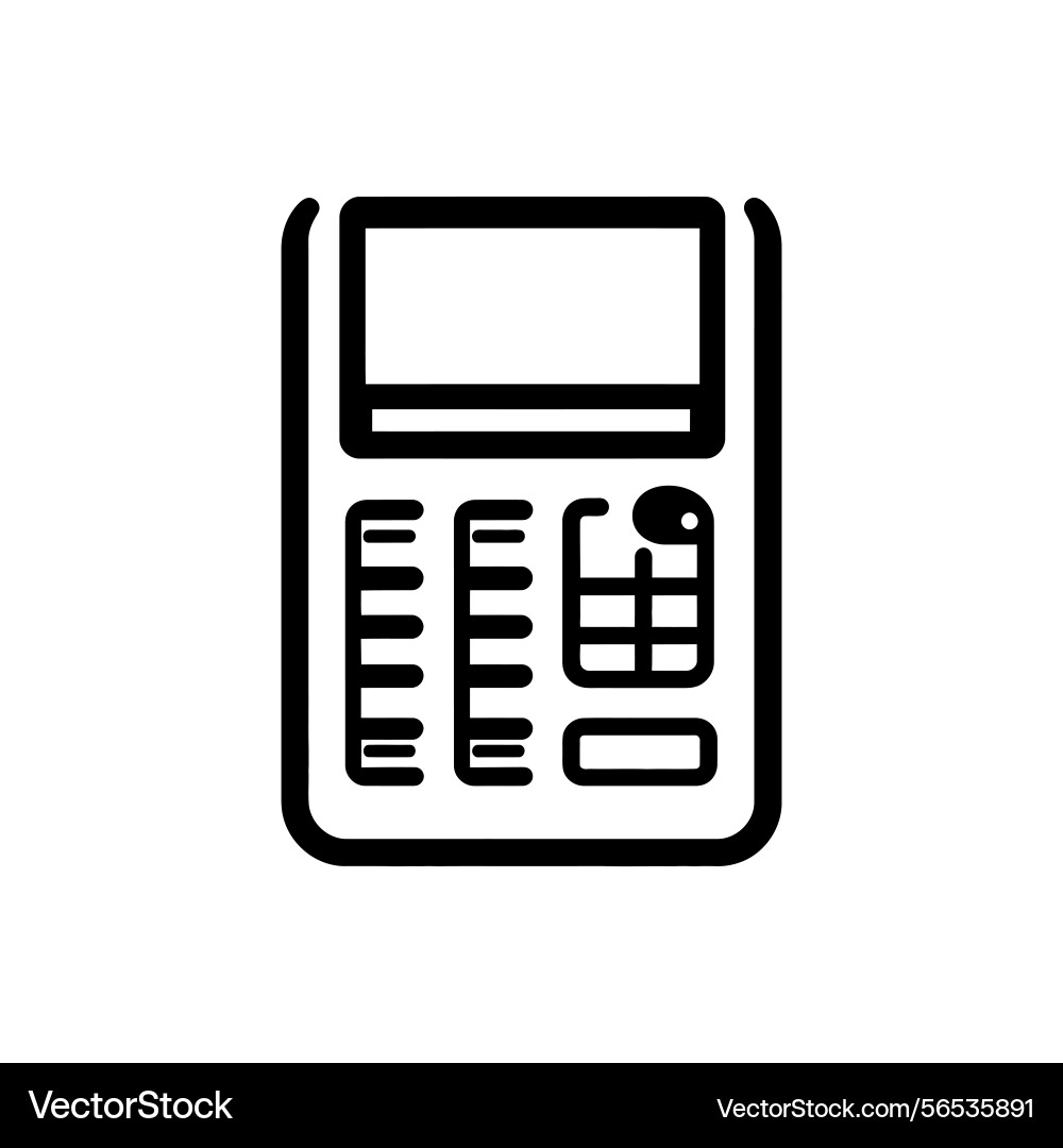 Calculator icon with transparent background Vector Image