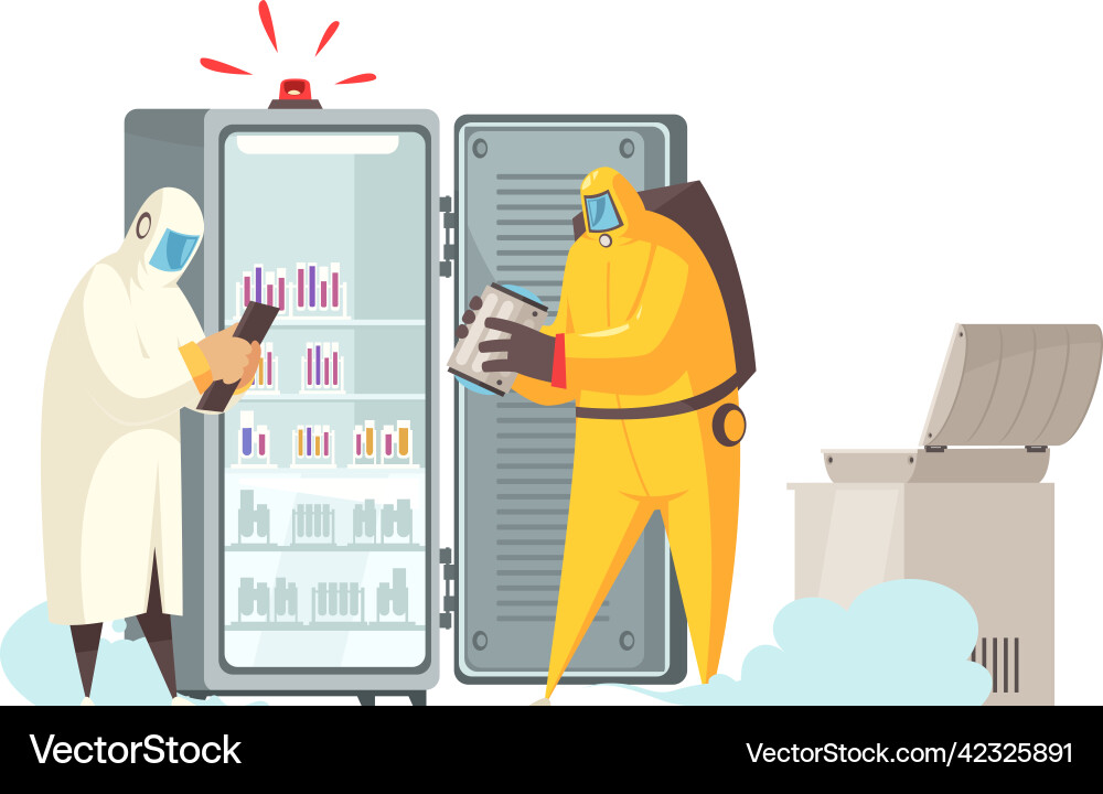 Cold laboratory microbiology composition Cold laboratory microbiology composition vector image