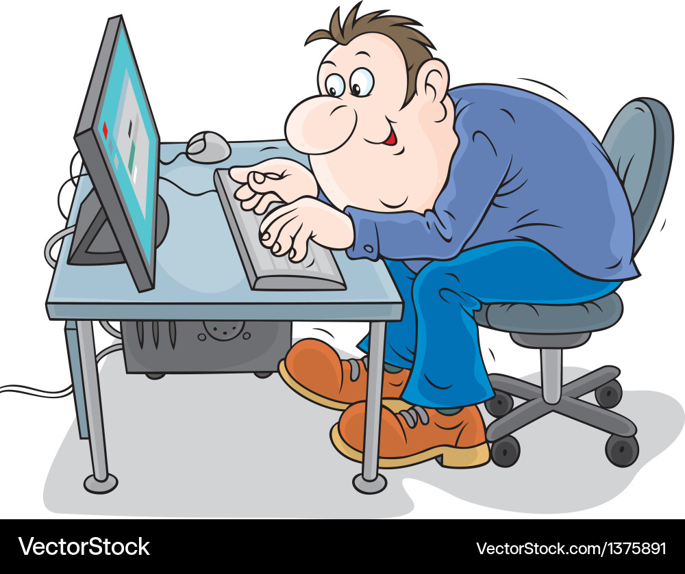 Computer User - Technology Professional vector image