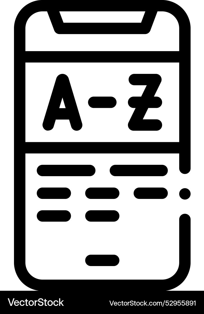 Dictionary icon thin linear style design isolated Dictionary icon thin linear style design isolated Vector Image