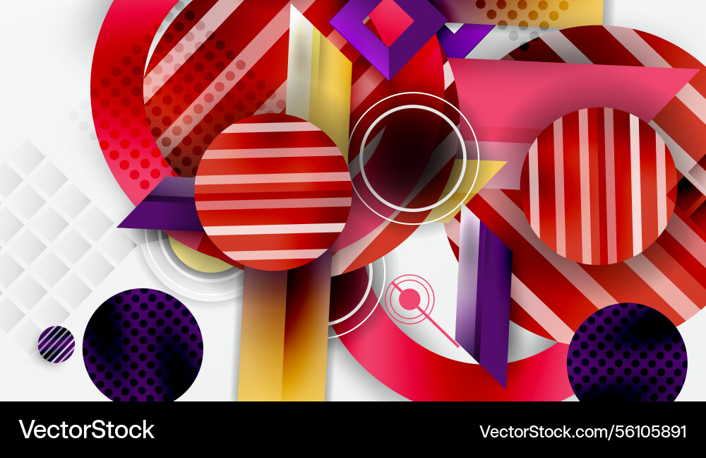 Dynamic complex geometric abstract background Vector Image