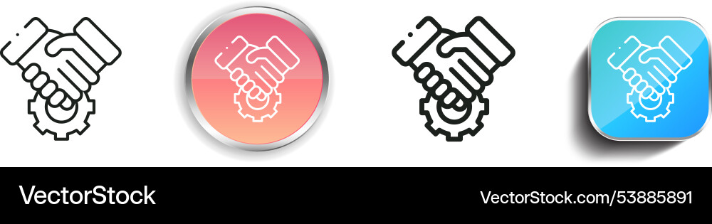 Empathy icon thin linear regular and button style vector image