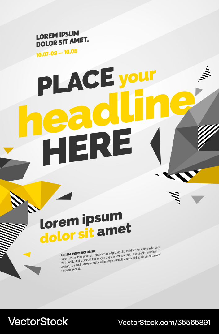 Layout design template with abstract dynamic Vector Image