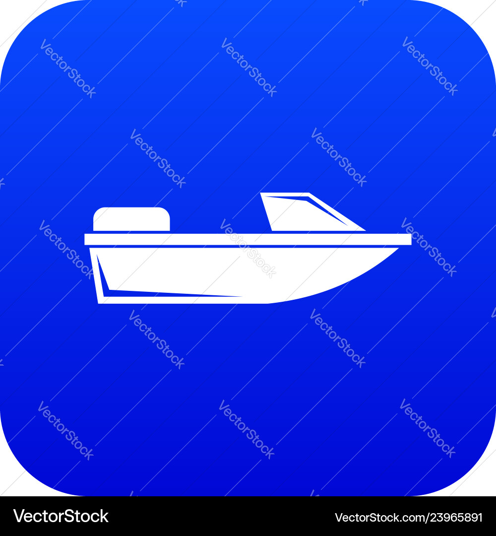 Sport Motorboot-Ikone digital blau Sport Motorboot-Ikone digital blau vektorbild
