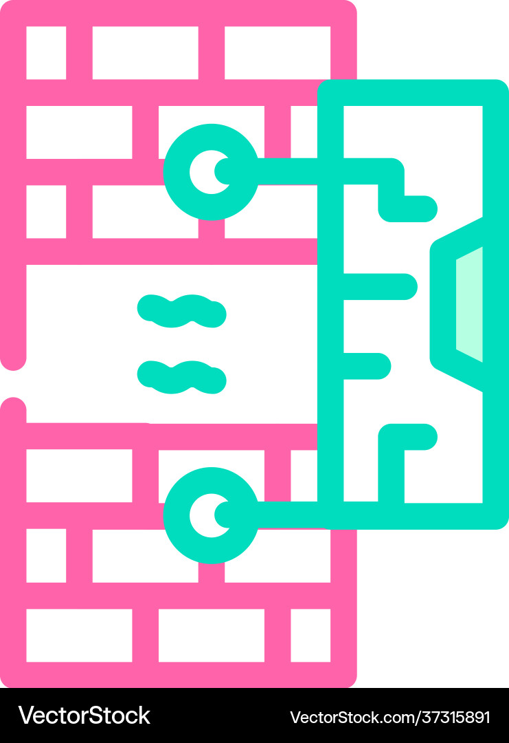 Vibration sensor color icon Vector Image