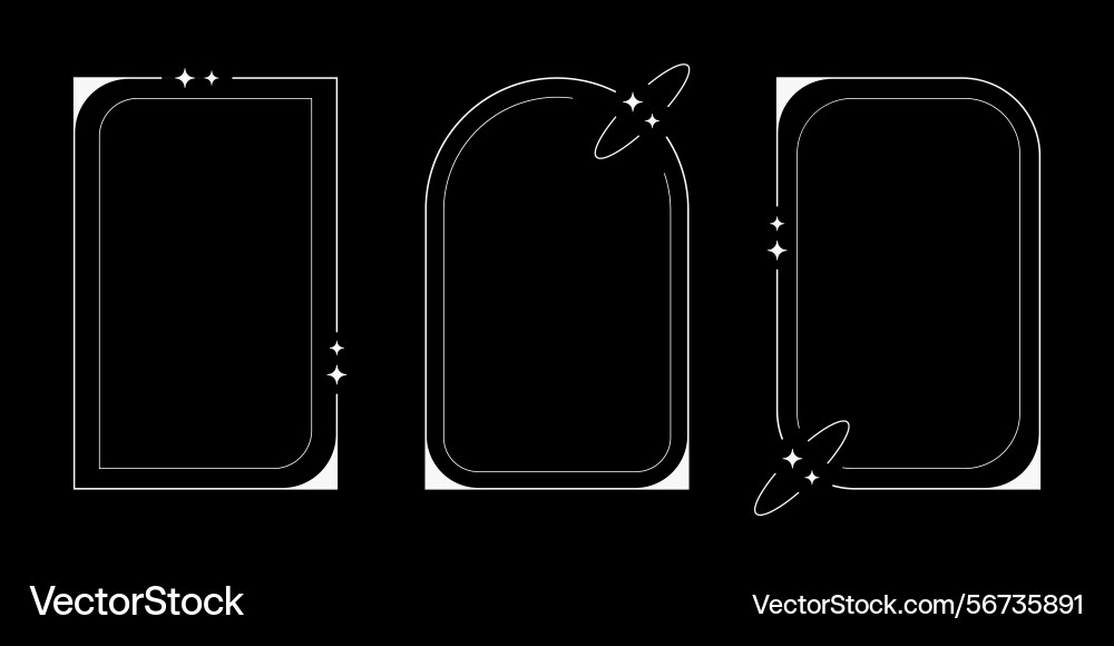 Y2k line arc backgrounds retro arcs and windows Y2k line arc backgrounds retro arcs and windows vector image