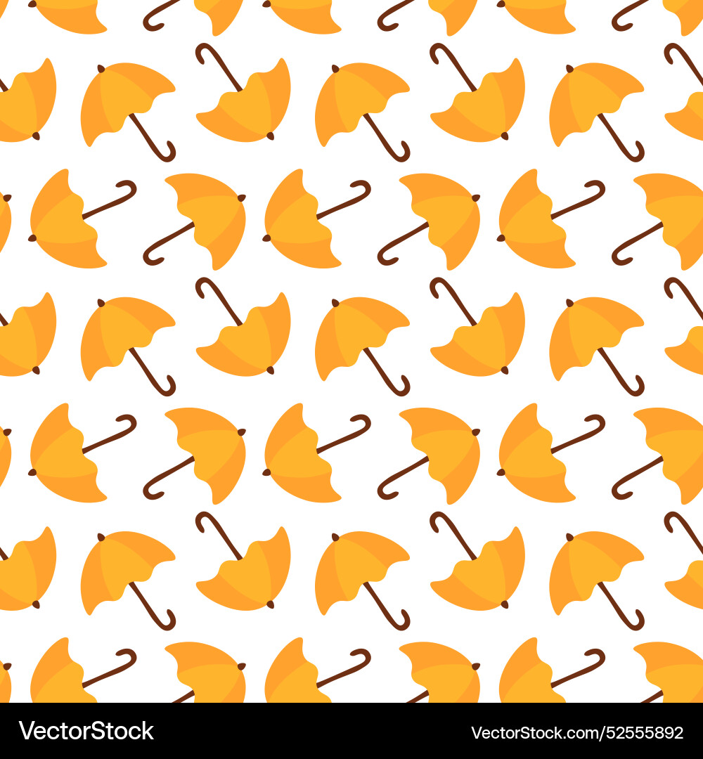 Autumn seamless pattern with umbrellas Vector Image