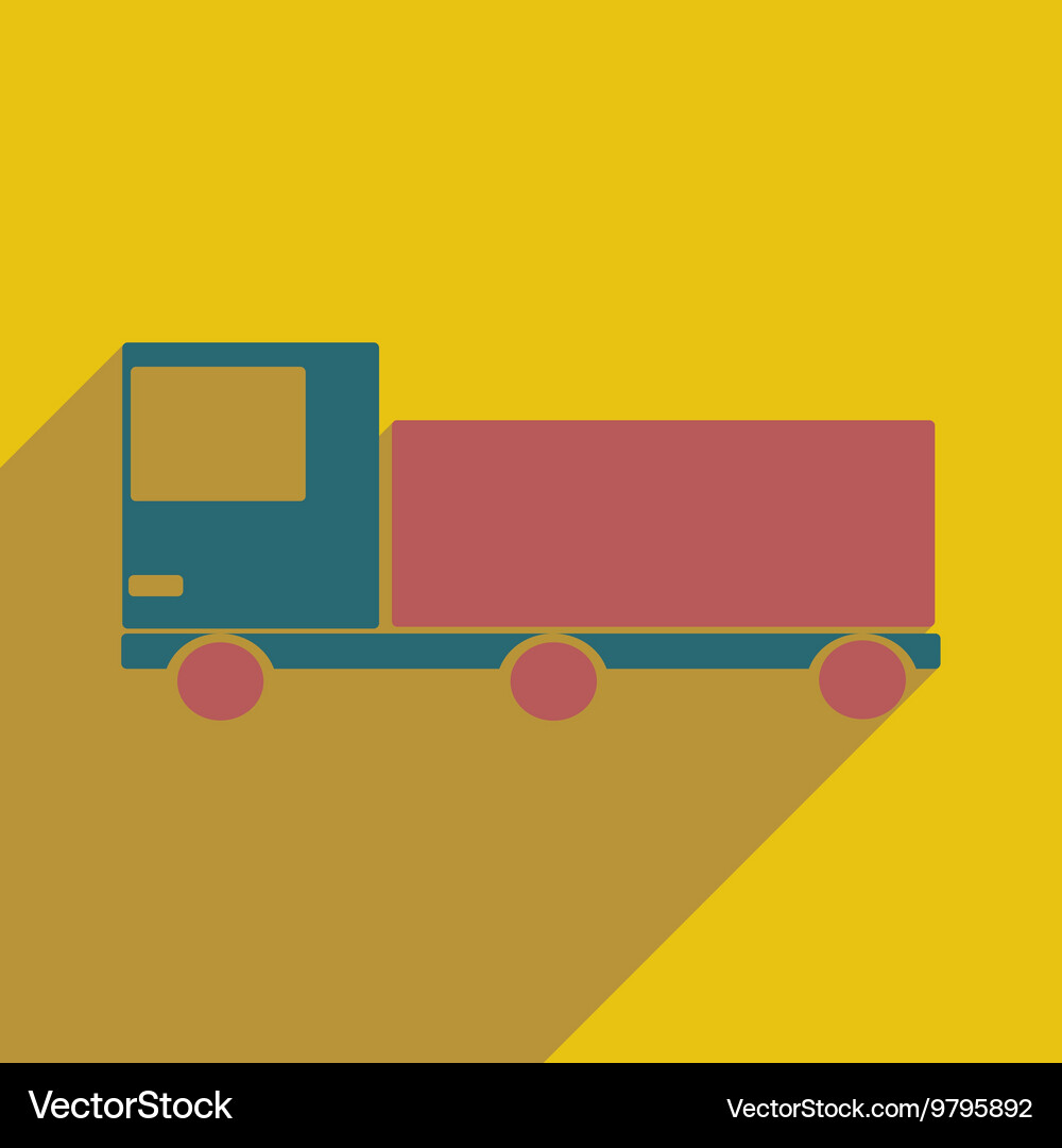 Flat with shadow icon and mobile application Vector Image