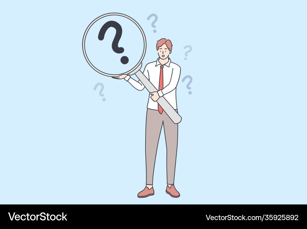 Frequently asked questions query investigation Frequently asked questions query investigation vector image