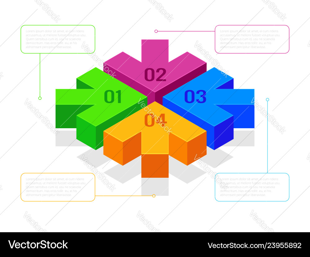 Isometrische Pfeile mit Flussdiagramm-Workflow Isometrische Pfeile mit Flussdiagramm-Workflow vektorbild