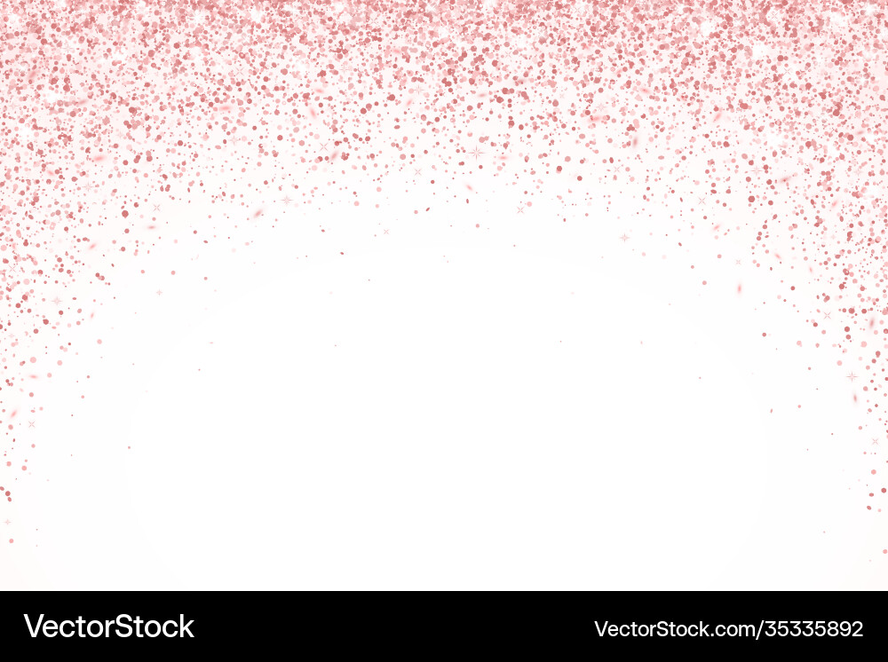 Rose gold falling particles on white background Rose gold falling particles on white background vector image
