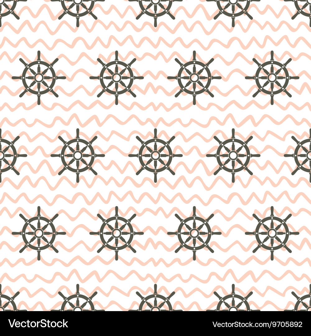 Ship Helm Pattern Vector Image