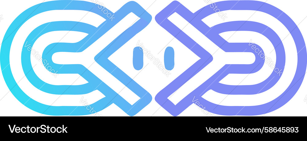 Abstract Flow Loop Icon Vector Image