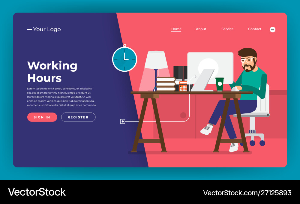 Mock-up design website flat concept Mock-up design website flat concept vector image