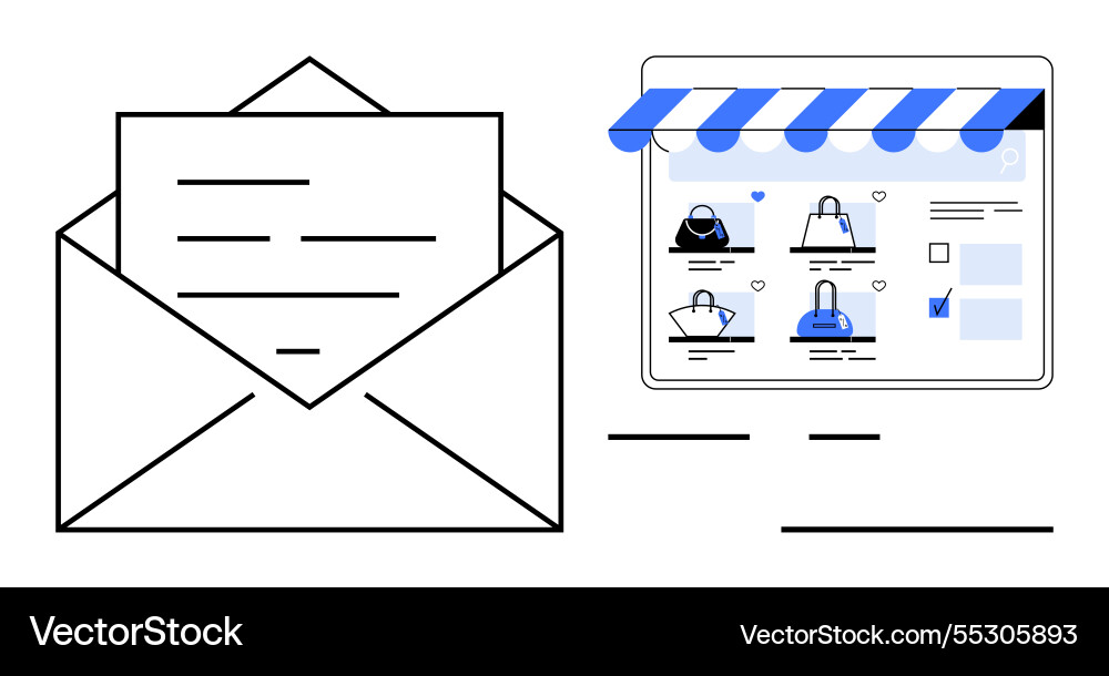 Online shopping concept with digital purchase Online shopping concept with digital purchase vector image