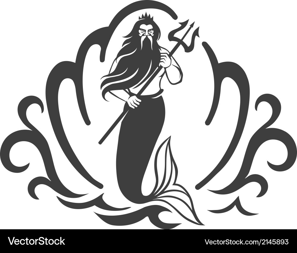 Sea King Trident Warrior vector image