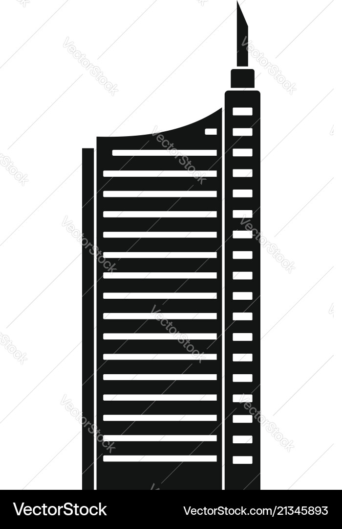 Sky scraper icon simple style Sky scraper icon simple style vector image