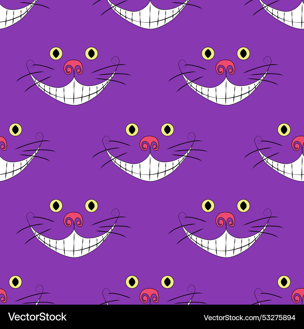 Alice in wonderland seamless pattern Vector Image