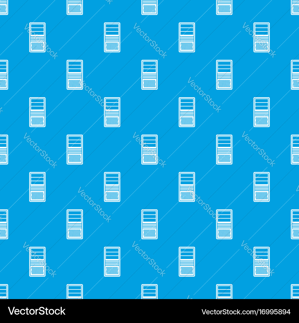 Black computer system unit pattern seamless blue vector image