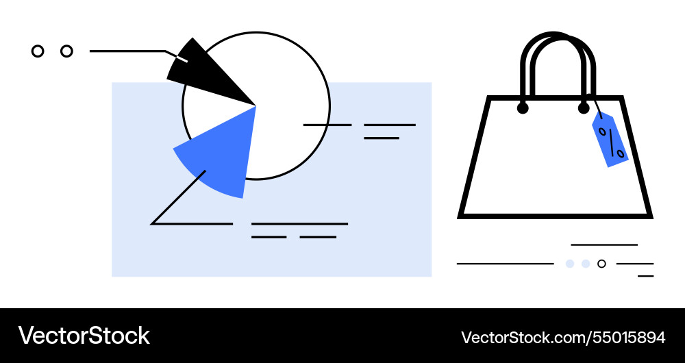 Data analytics connection to shopping behavior Data analytics connection to shopping behavior vector image