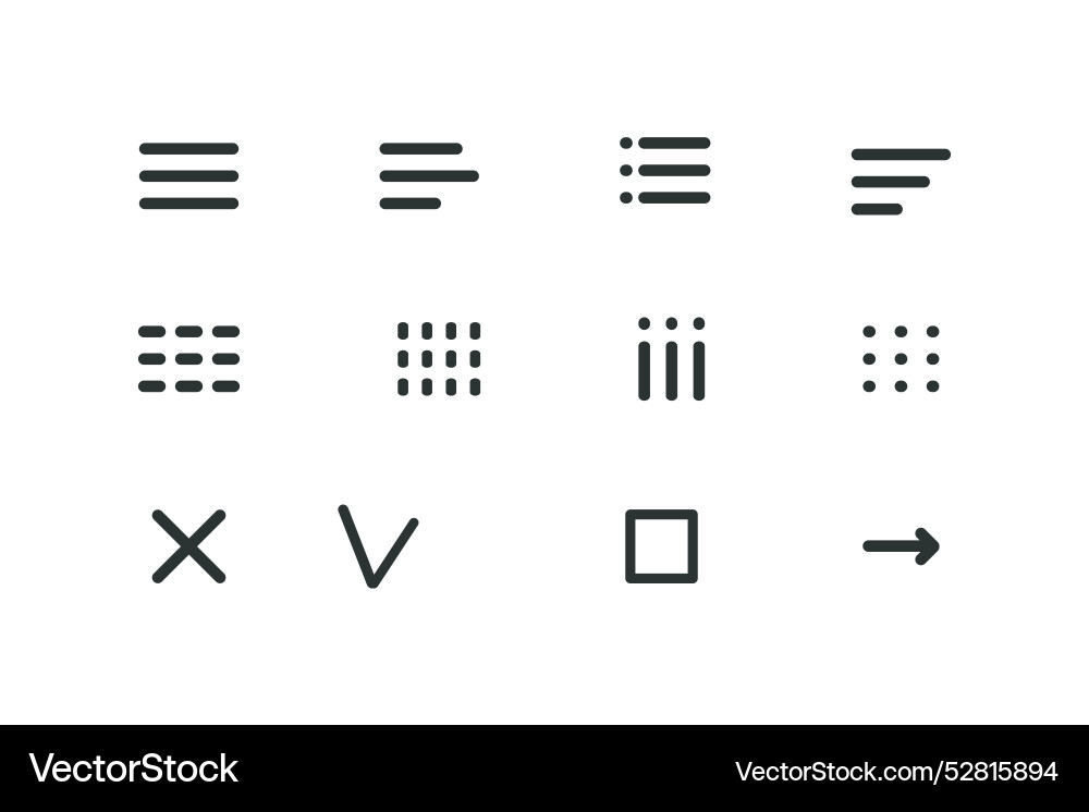 Hamburger Schnittstelle Menü einfache Linie minimal ui Hamburger Schnittstelle Menü einfache Linie minimal ui vektorbild