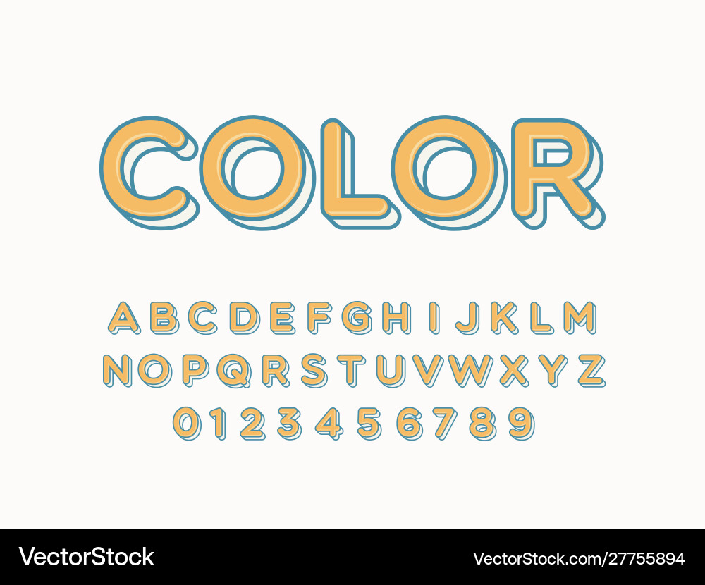 Retro font and alphabet stock Retro font and alphabet stock vector image
